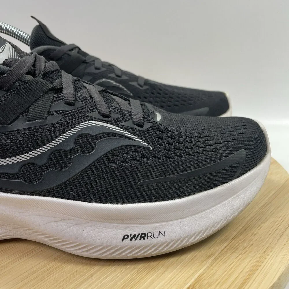 Saucony Ride 15 Women's Size 8.5 Running Shoes Comfort Black White S10729-05 - Picture 3 of 16